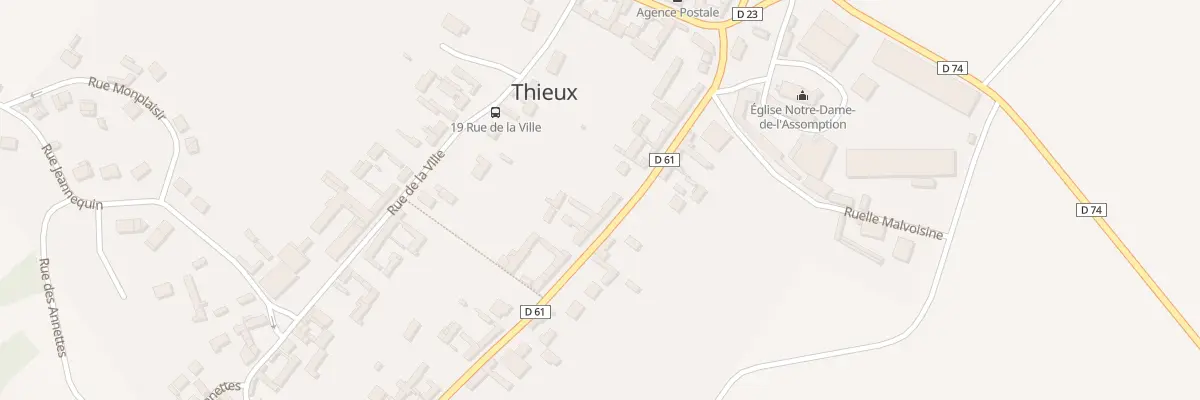 Plan du 29 Rue des Hayes à Thieux