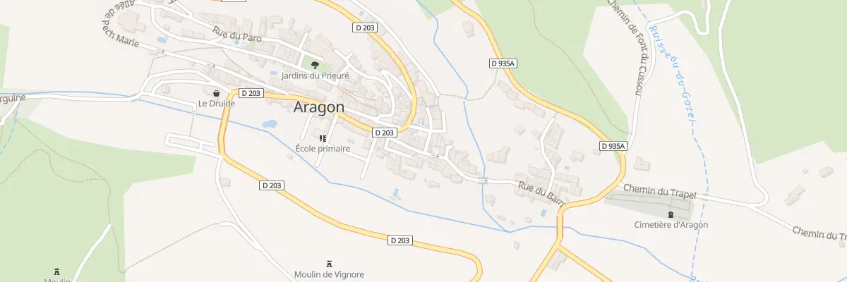Plan du 5 Rue du Barri à Aragon