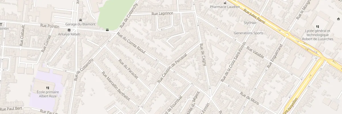 Plan du 36 Rue Caussin de Perceval à Amiens