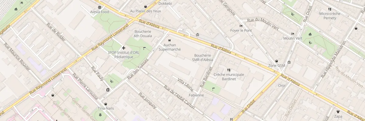 Plan du 191 Rue d’Alésia à Paris 14e Arrondissement