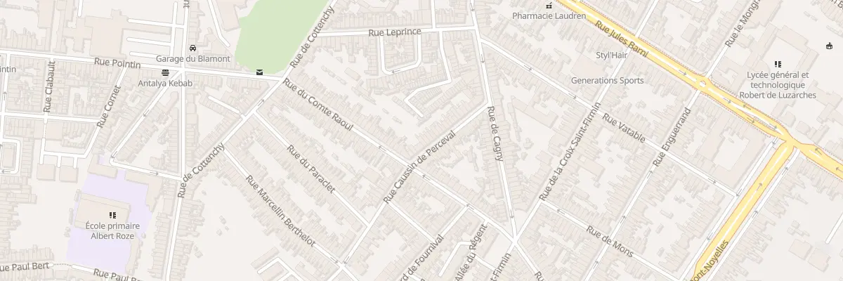 Plan du 34 Rue Caussin de Perceval à Amiens