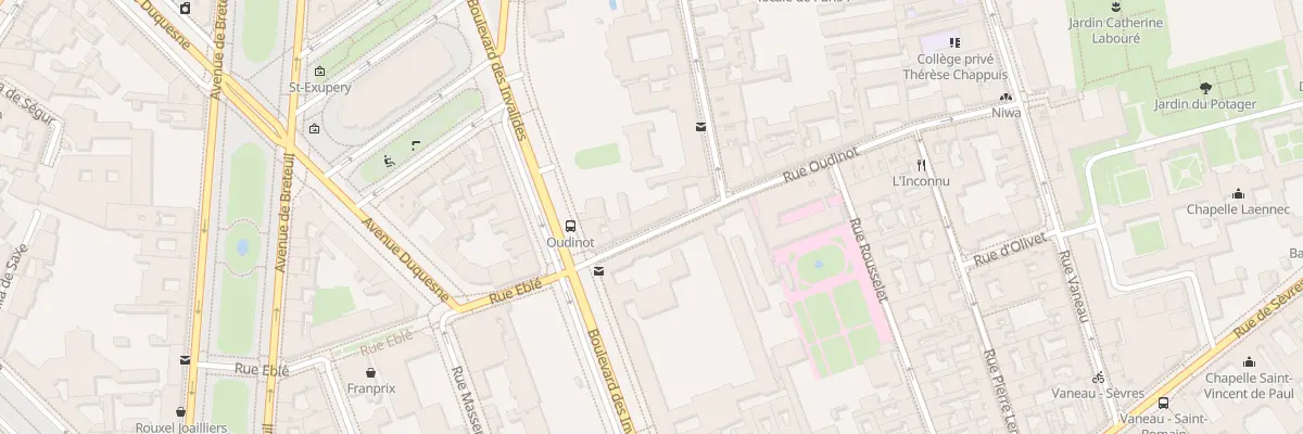 Plan du 16 Rue Oudinot à Paris 7e Arrondissement