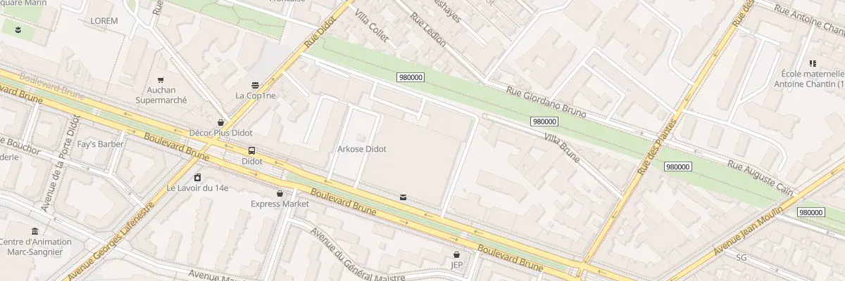 Plan du 6T All Gaston Bachelard à Paris 14e Arrondissement