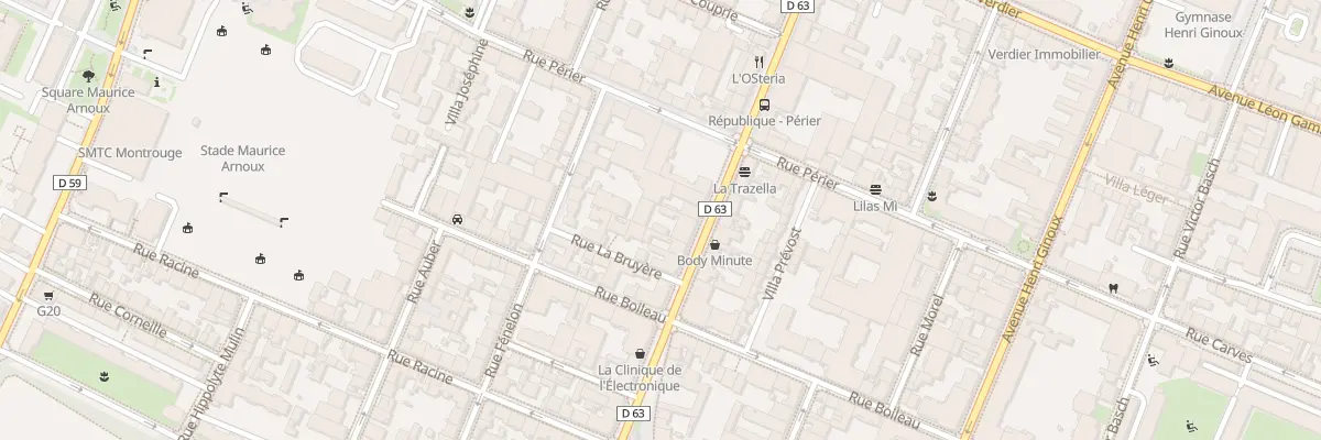 Plan du 128 Av de la République à Montrouge