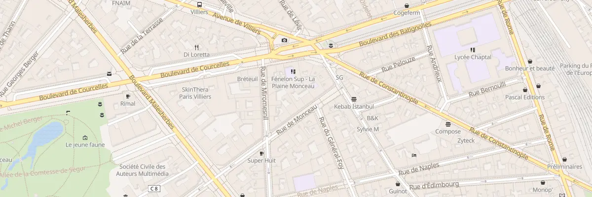 Plan du 91 Rue de Monceau à Paris 8e Arrondissement