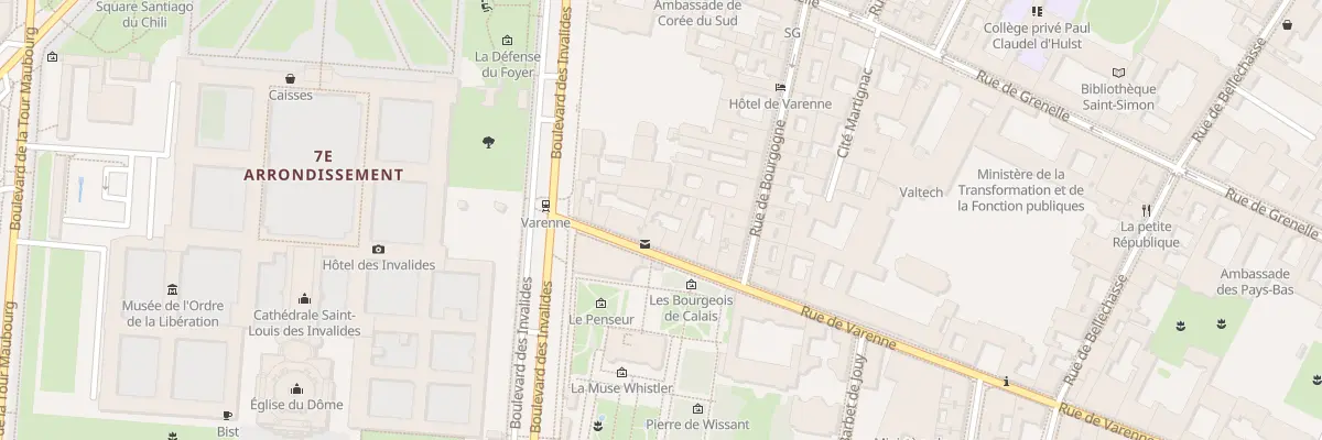 Plan du 92 Rue de Varenne à Paris 7e Arrondissement