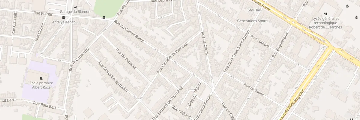 Plan du 71 Rue du Comte Raoul à Amiens