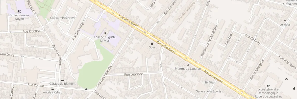 Plan du 110 Rue Jules Barni à Amiens