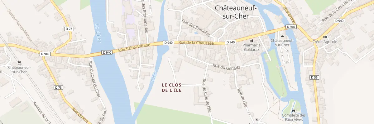 Plan du 2B Rue du Génada à Châteauneuf-sur-Cher