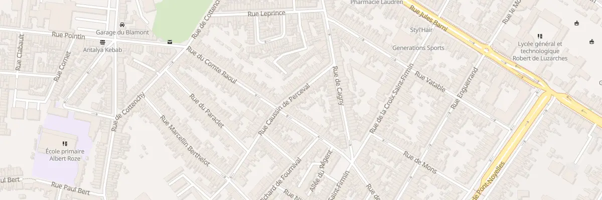 Plan du 25 Rue Caussin de Perceval à Amiens