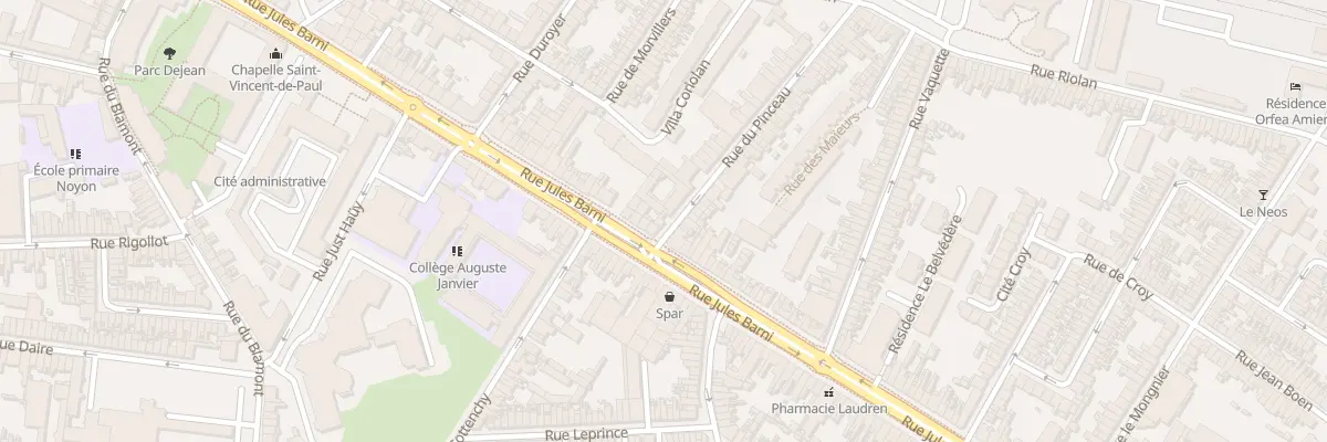 Plan du 1 Rue du Pinceau à Amiens