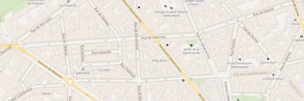 Plan du 81 Bd Malesherbes à Paris 8e Arrondissement