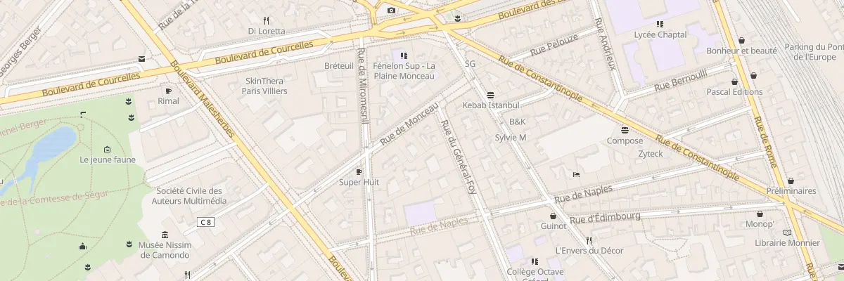 Plan du 84 Rue de Monceau à Paris 8e Arrondissement