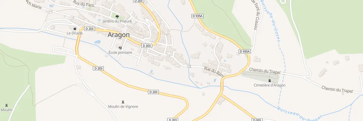 Plan du 19 Rue du Barri à Aragon