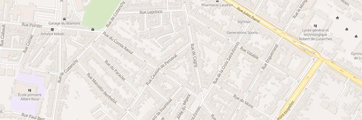 Plan du 15 Rue Caussin de Perceval à Amiens