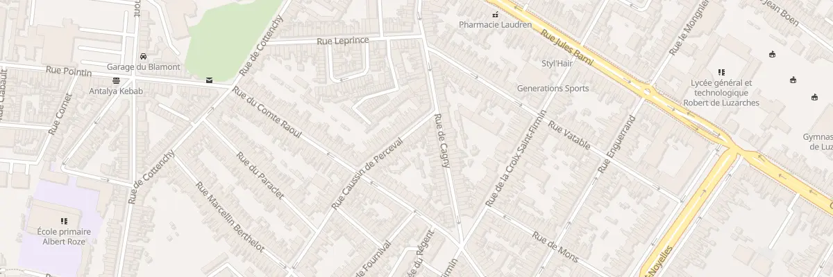 Plan du 9 Rue Caussin de Perceval à Amiens