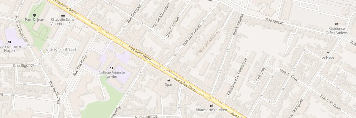 Plan du 12 Rue du Pinceau à Amiens