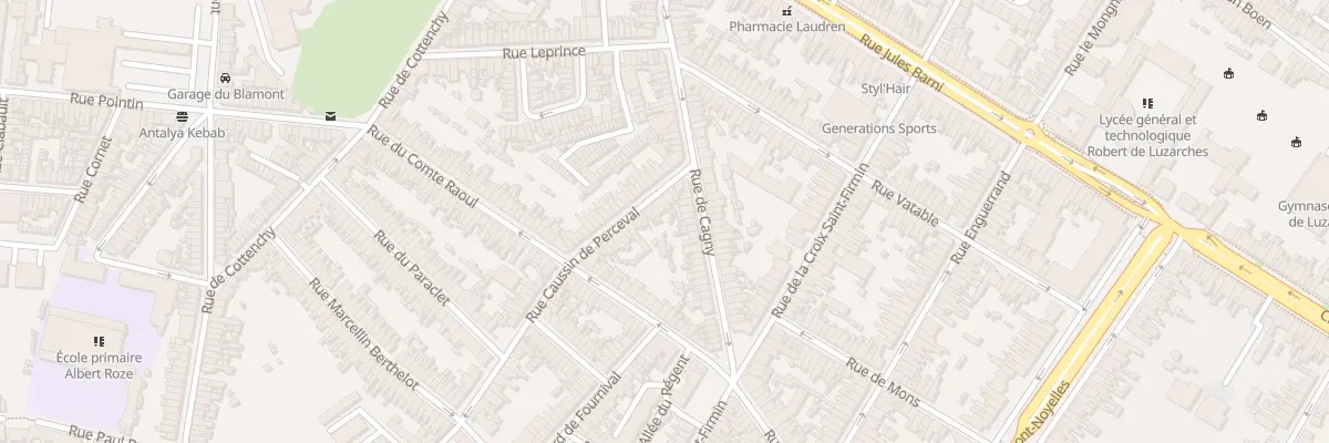 Plan du 11 Rue Caussin de Perceval à Amiens