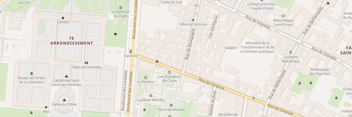 Plan du 88 Rue de Varenne à Paris 7e Arrondissement