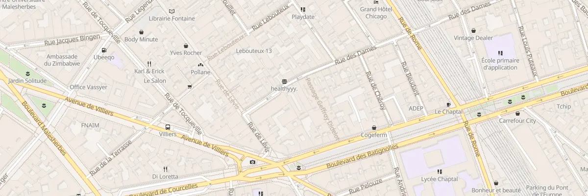 Plan du 123 Rue des Dames à Paris 17e Arrondissement