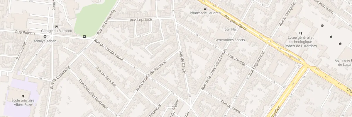 Plan du 3 Rue Caussin de Perceval à Amiens