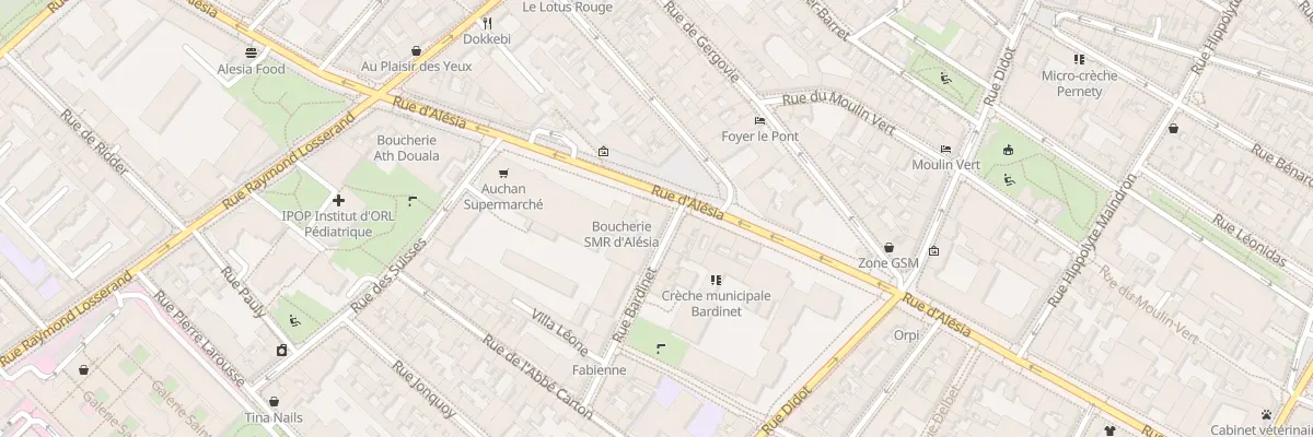 Plan du 181 Rue d’Alésia à Paris 14e Arrondissement