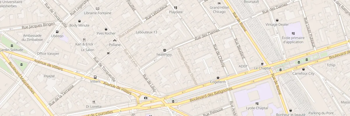 Plan du 121 Rue des Dames à Paris 17e Arrondissement