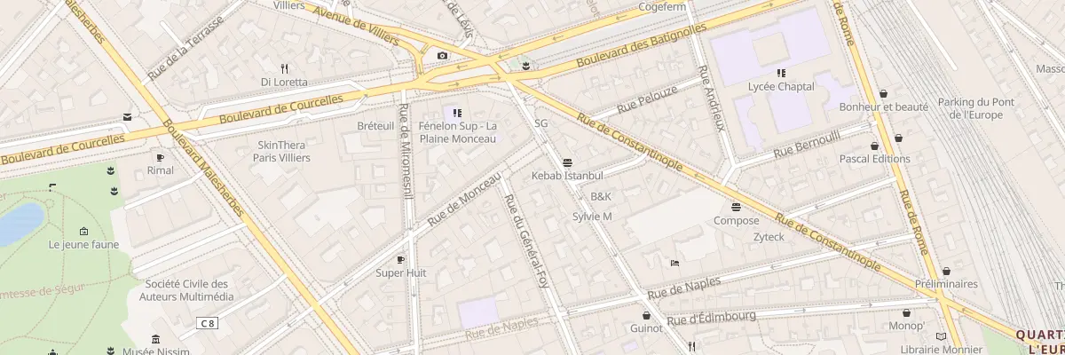 Plan du 90 Rue de Monceau à Paris 8e Arrondissement