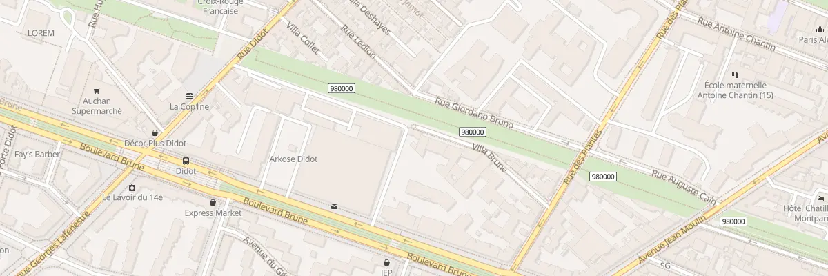 Plan du 13 Vla Brune à Paris 14e Arrondissement
