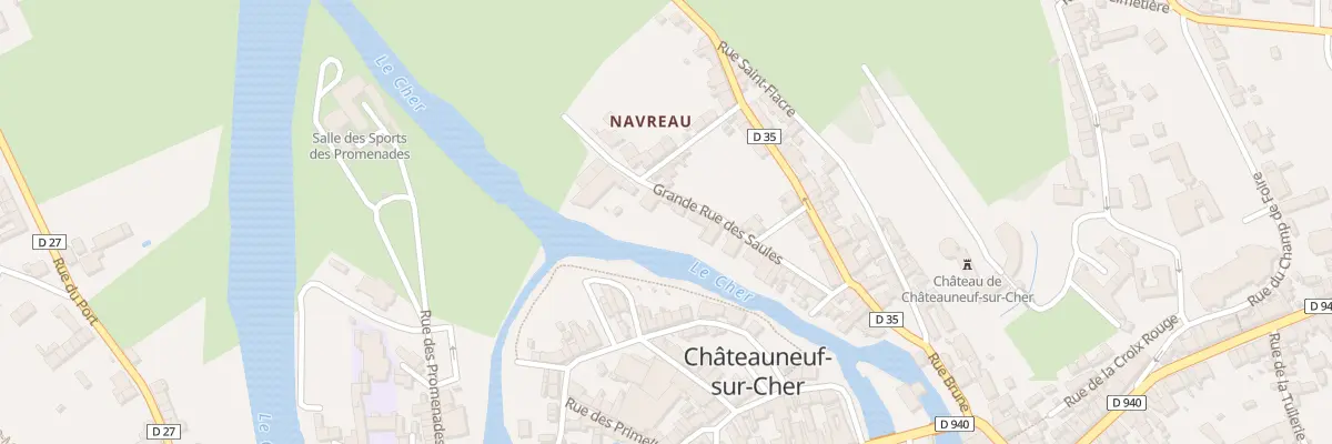 Plan du 27 Gr Gde Rue des Saules à Châteauneuf-sur-Cher