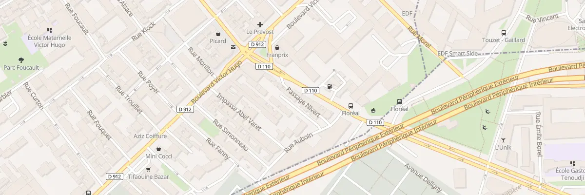 Plan du 14 Pas Nivert à Clichy