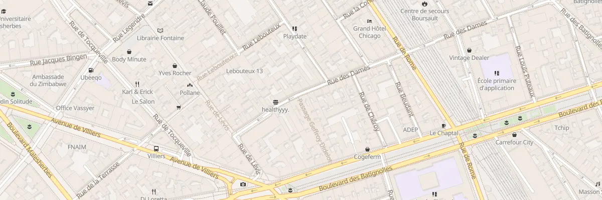 Plan du 117 Rue des Dames à Paris 17e Arrondissement