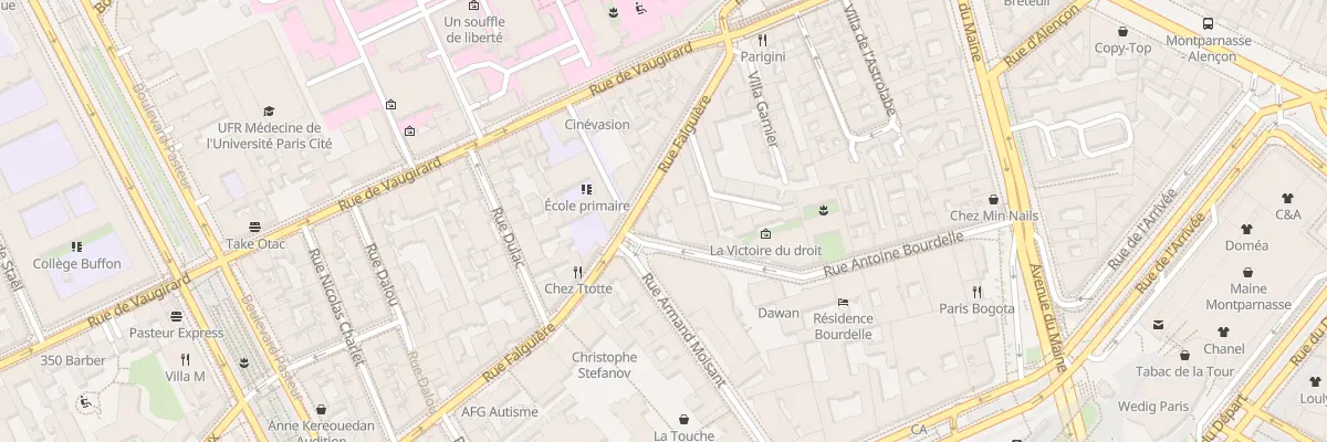 Plan du 17 Rue Falguière à Paris 15e Arrondissement