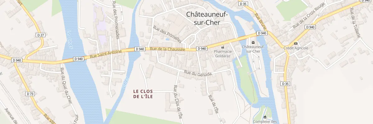 Plan du 24 Rue de la chaussée à Châteauneuf-sur-Cher