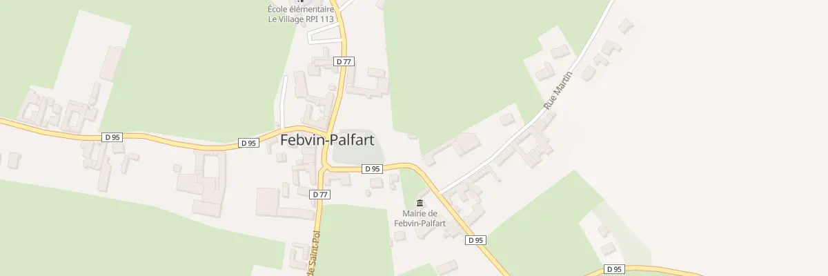 Plan du 1A Rue Westrehem à Febvin-Palfart