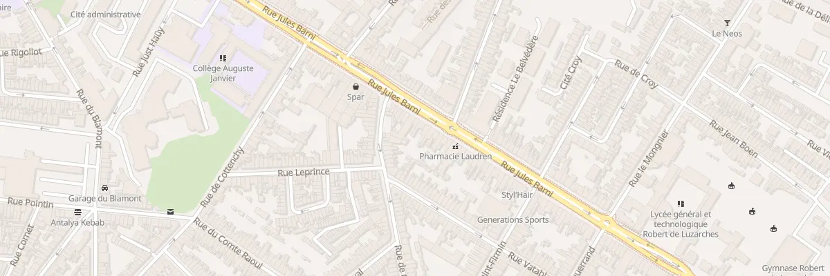 Plan du 138 Rue Jules Barni à Amiens