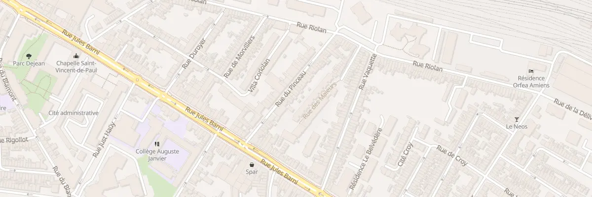 Plan du 28 Rue du Pinceau à Amiens