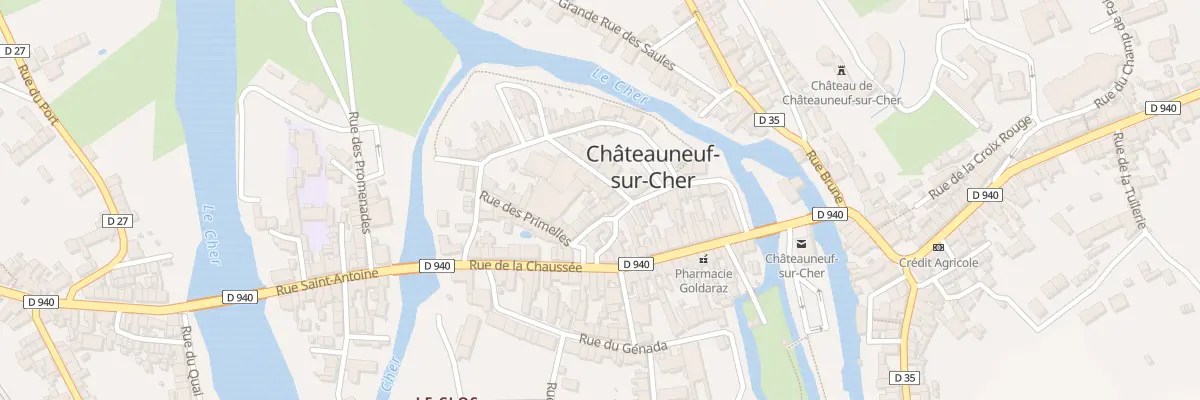 Plan du 1 Rue du Coq à Châteauneuf-sur-Cher