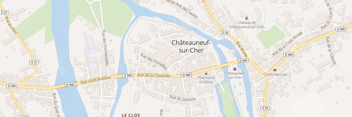 Plan du 1 Rue du Marche à Châteauneuf-sur-Cher