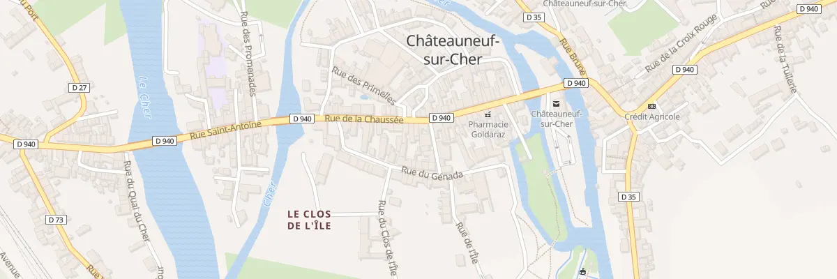 Plan du 28 Rue de la chaussée à Châteauneuf-sur-Cher