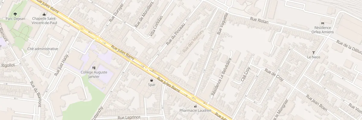 Plan du 243 Rue Jules Barni à Amiens