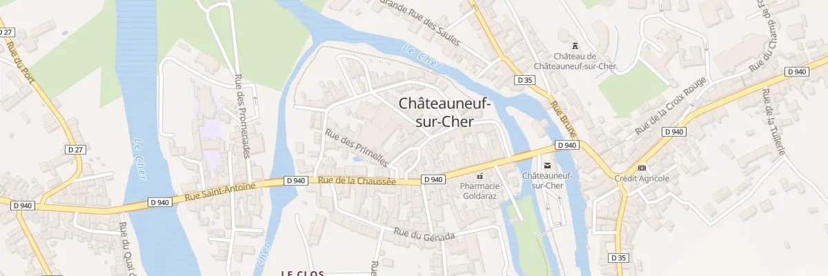 Plan du 3 Rue du Marche à Châteauneuf-sur-Cher