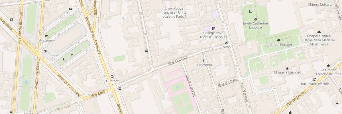Plan du 14 Rue Oudinot à Paris 7e Arrondissement