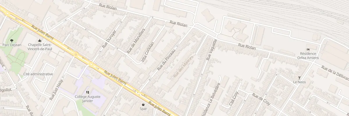 Plan du 38 Rue du Pinceau à Amiens