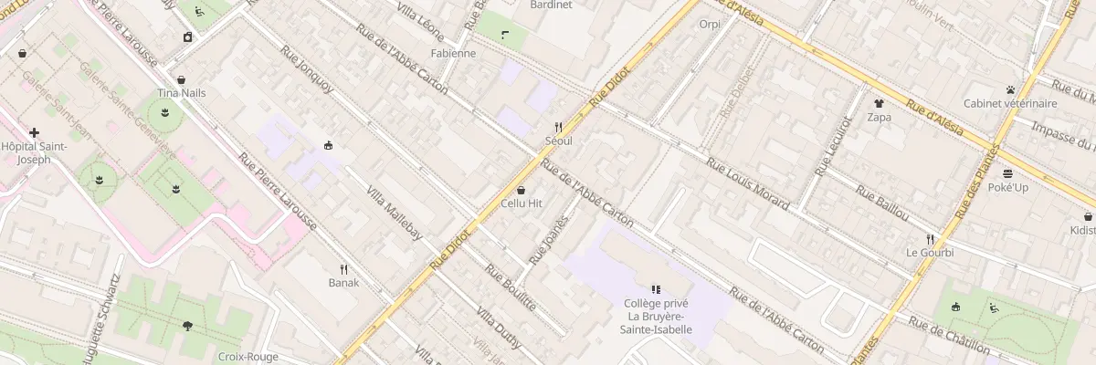 Plan du 87 Rue Didot à Paris 14e Arrondissement