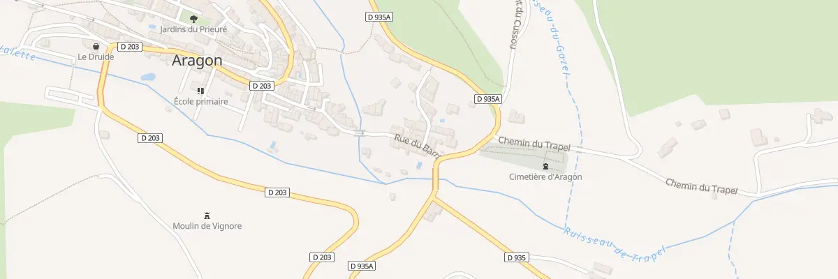 Plan du 6 Le Village à Aragon