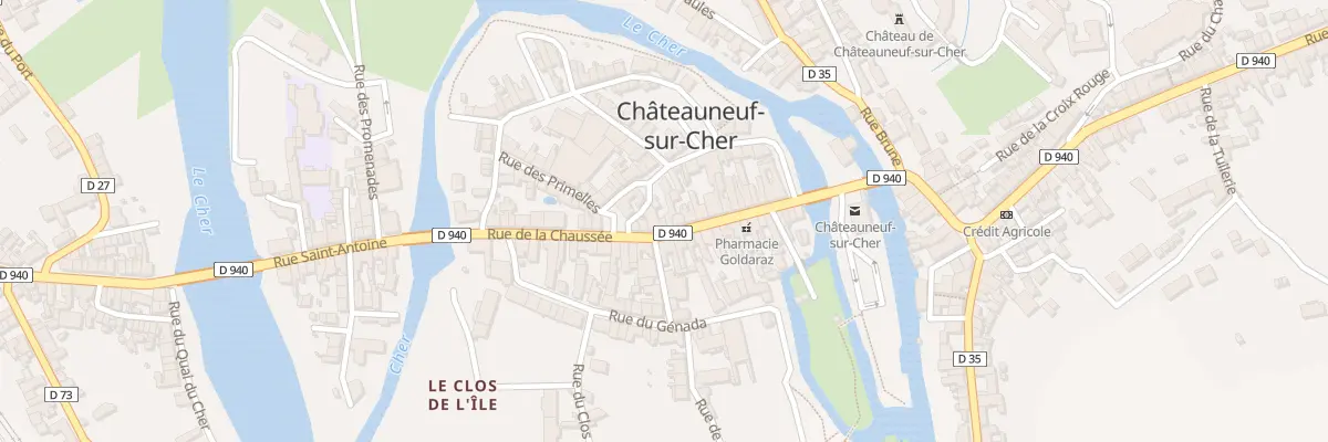 Plan du 27 Rue de la chaussée à Châteauneuf-sur-Cher