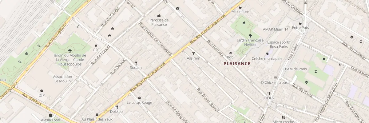Plan du 91 Rue Raymond Losserand à Paris 14e Arrondissement