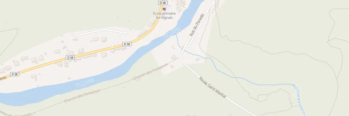 Plan du 2 Rue du Paradis à Burlats