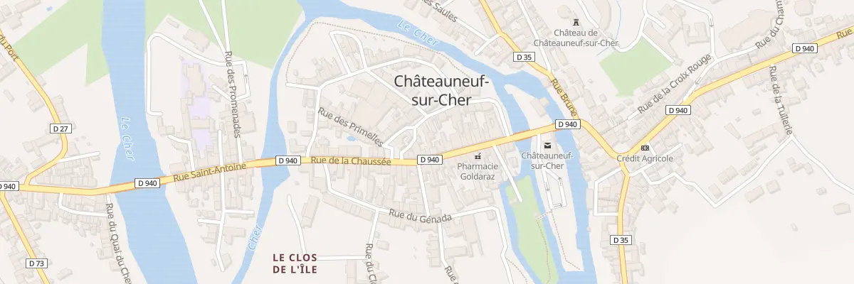 Plan du 29 Rue de la chaussée à Châteauneuf-sur-Cher